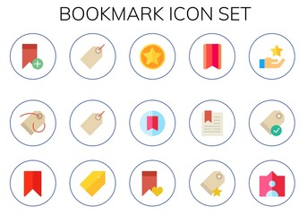 bookmark icon set