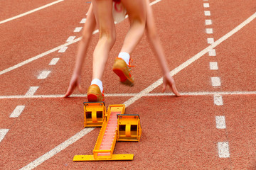 The boosters are on the runway,athlete begins sprint