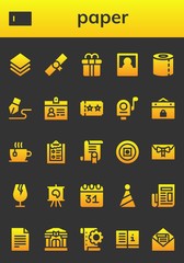 paper icon set