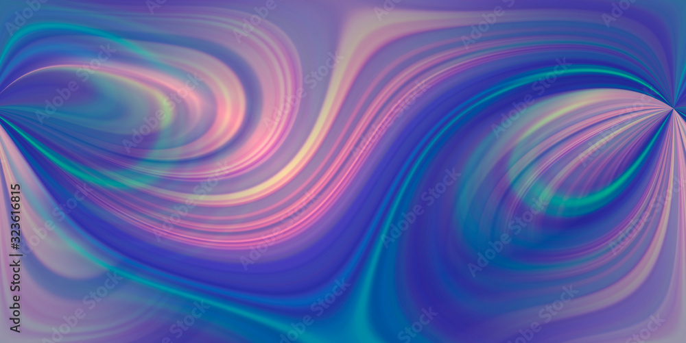 Wall mural abstract gradient multi-color background trend color 2020. the flowing lines of the waves fill the c