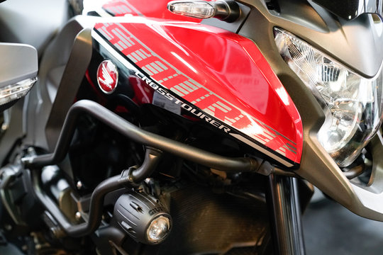 Honda Crosstourer Motorbike Logo Sign On Motorcycle Tank Modern New Bike With Givi Headlamp