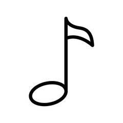 Music note icon vector sign and symbol