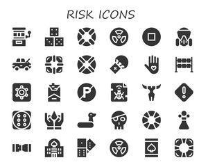 risk icon set