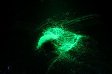 smoke on black background