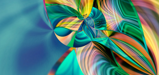 abstract gradient multi-color background trend color 2020.  the flowing lines of the waves fill the circles