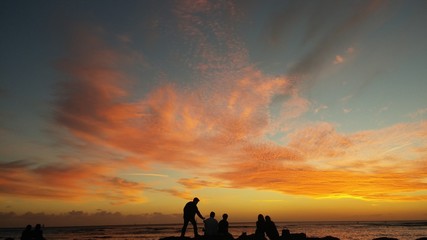 Fototapeta na wymiar Sunset in Hawaii