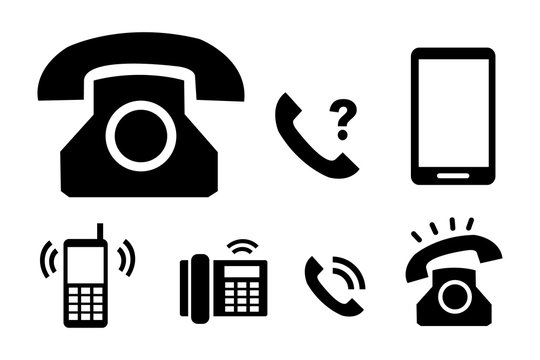Set of telephone icon