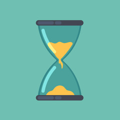 hourglass icon symbol flat vector illustration