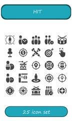 Modern Simple Set of hit Vector filled Icons
