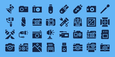 Modern Simple Set of flash Vector filled Icons