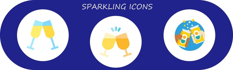 sparkling icon set