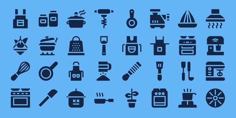 kitchenware icon set