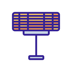 House heater icon vector. Thin line sign. Isolated contour symbol illustration