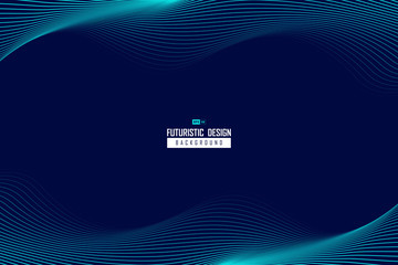 Abstract wavy blue line design of technology pattern movement background. illustration vector eps10