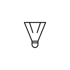 badminton, shuttlecock icon vector illustration