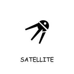 Satellite flat vector icon