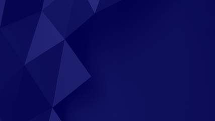 blue abstract background with triangular design, empty space or copy space for text and logo, wallpaper 3d illustration
