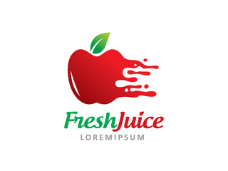 Apple juice logo template design, icon, symbol