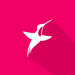 Hummingbirds fly upwards - icon illustration