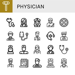 Set of physician icons