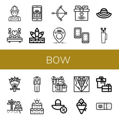 bow icon set