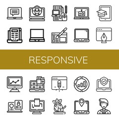Set of responsive icons