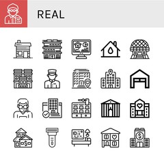 real simple icons set