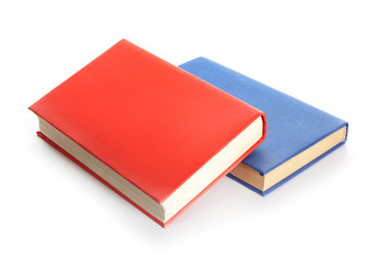 Two books on white background