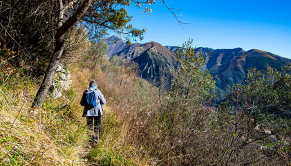 Obraz premium Breil sur Roya-Mercantour-Sentier du Col d'Agnon