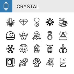 crystal simple icons set
