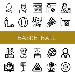 Set of basketball icons