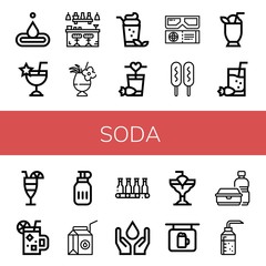 soda simple icons set