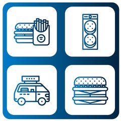 Set of cheeseburger icons