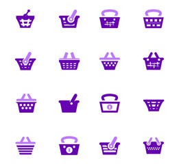 Basket icons set