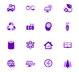 BIO Fuel industry icons set