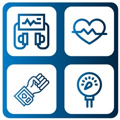 Fototapeta premium cardiology simple icons set