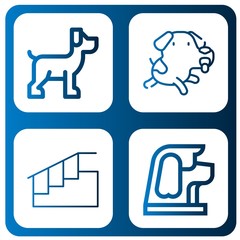 Obraz premium walk simple icons set