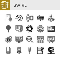 Set of swirl icons