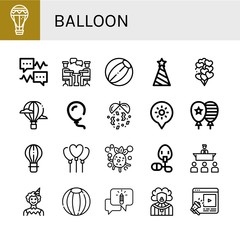 balloon icon set