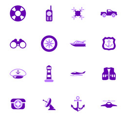 Coast Guard icons set