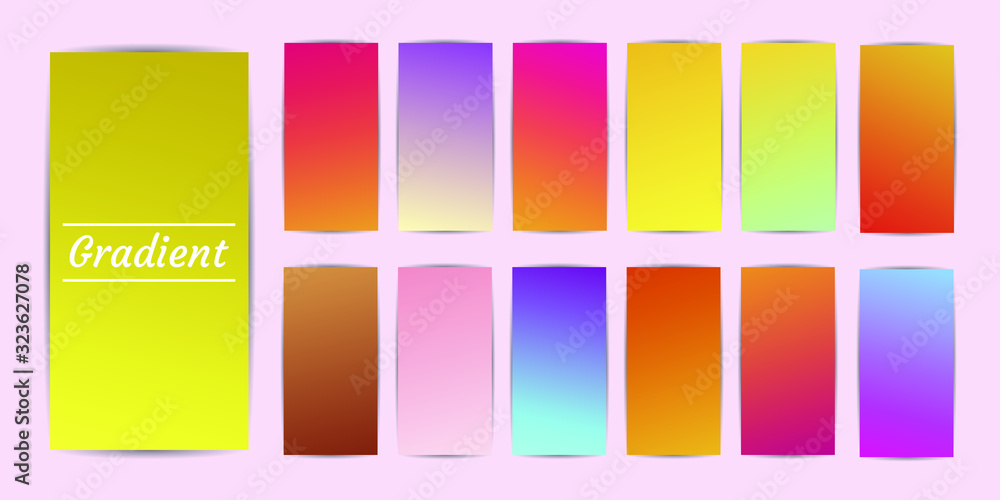 Poster abstract colorful vector blurred gradient backgrounds. holographic template for your cover and desig