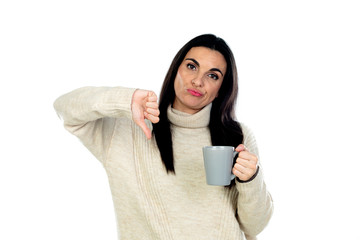 Attractive brunette woman