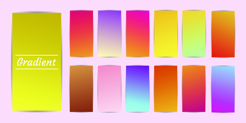 Fototapeta premium Abstract colorful vector blurred gradient backgrounds. Holographic template for your cover and design