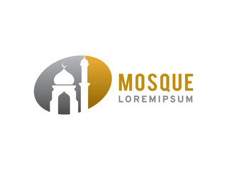 Mosque logo template design, icon, symbol