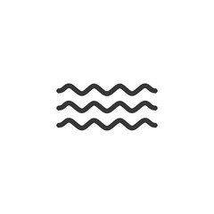 Wave Icon Flat Vector Illustration