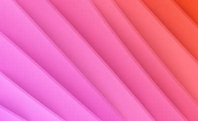 Fototapeta premium Paper cut background. Abstract realistic paper decoration for design, gradient transition of pink to red layers. 3d Relief. Carving art. Cover layout design template. Vector illustration