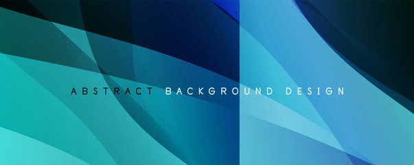 Wave liquid style lines with shadows and light on gradient background