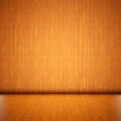 Concept or conceptual vintage or grungy brown background of natural wood or wooden old texture floor and wall as a retro pattern layout. A 3d illustration metaphor to time, material, emptiness,  age 