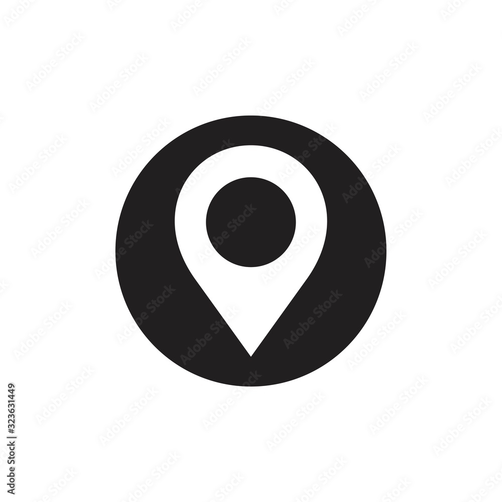 Poster location vector icon template black color editable. location vector icon infinity sign icon symbol f