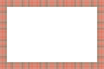Vintage frame vector. Scottish border pattern retro style. Tartan plaid ornament.